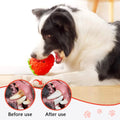 Dualpet Dog Chew Toys Rubber Strawberry Shaped Food Leaking Toy Durable Eco-Friendly Food Dispenser Dogs Toy