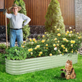 GardenFlex 9-in-1 Modular Raised Garden Bed - Olive Green Aluzinc Planter for Vegetables, Herbs & Flowers (71
