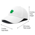 Four Leaf Clover Hat Baseball Cap St. Patrick'S Day Cotton Caps White