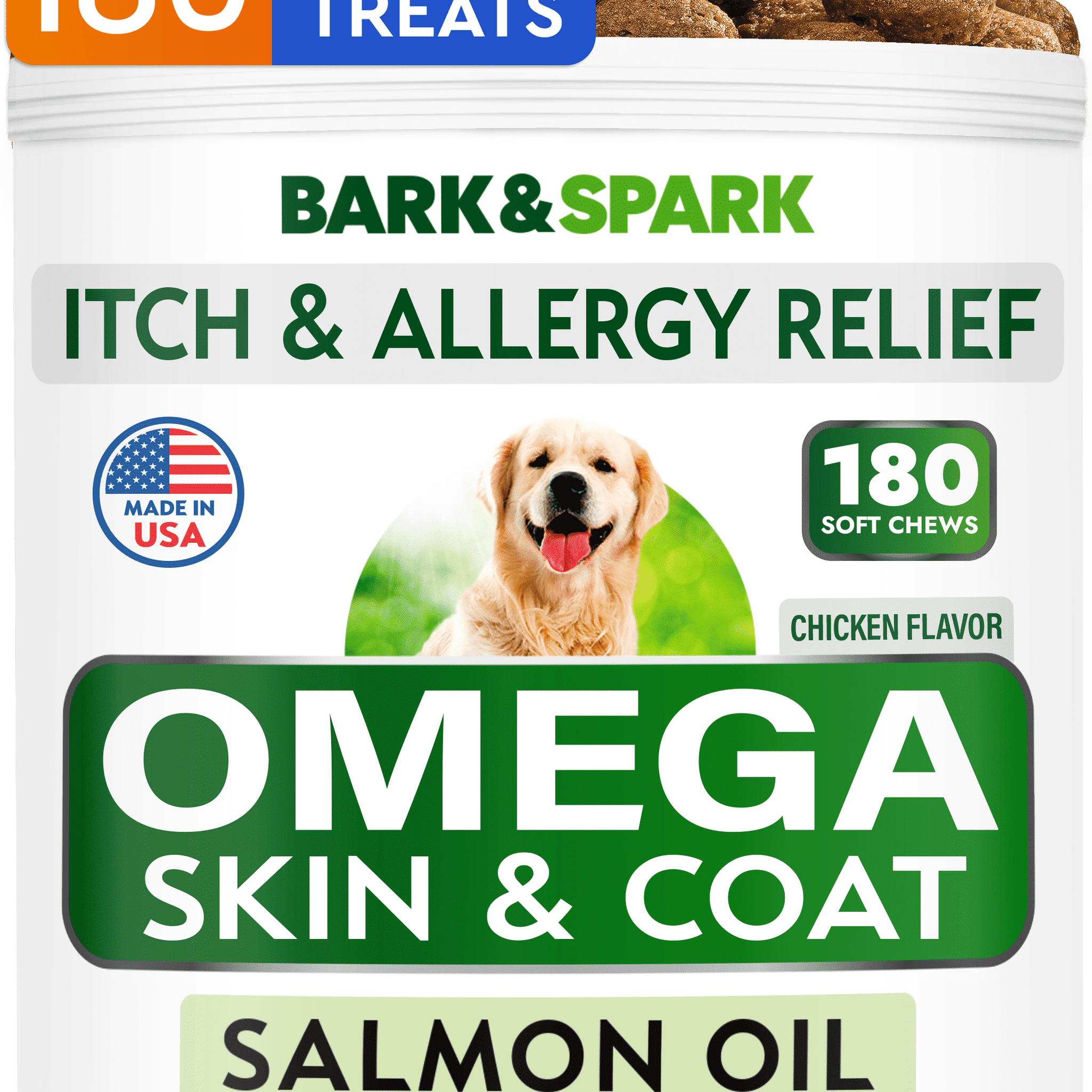 OmegaBoost Canine Health - 180 Fish Oil Soft Chews for Shedding, Skin Allergies & Joint Care
