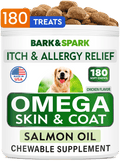OmegaBoost Canine Health - 180 Fish Oil Soft Chews for Shedding, Skin Allergies & Joint Care