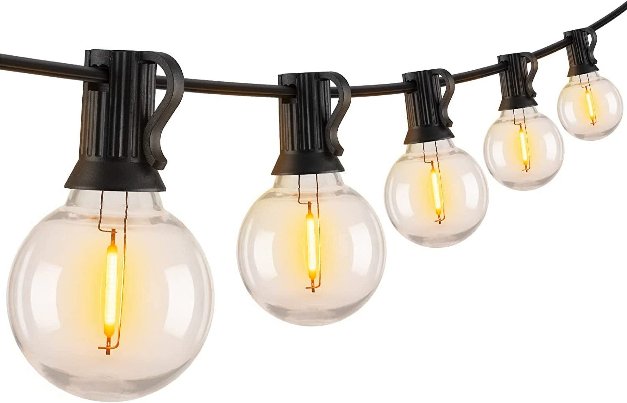 GlowAura 38FT LED Outdoor String Lights - Shatterproof G40 Globe Patio Lights for Garden, Christmas, Backyard