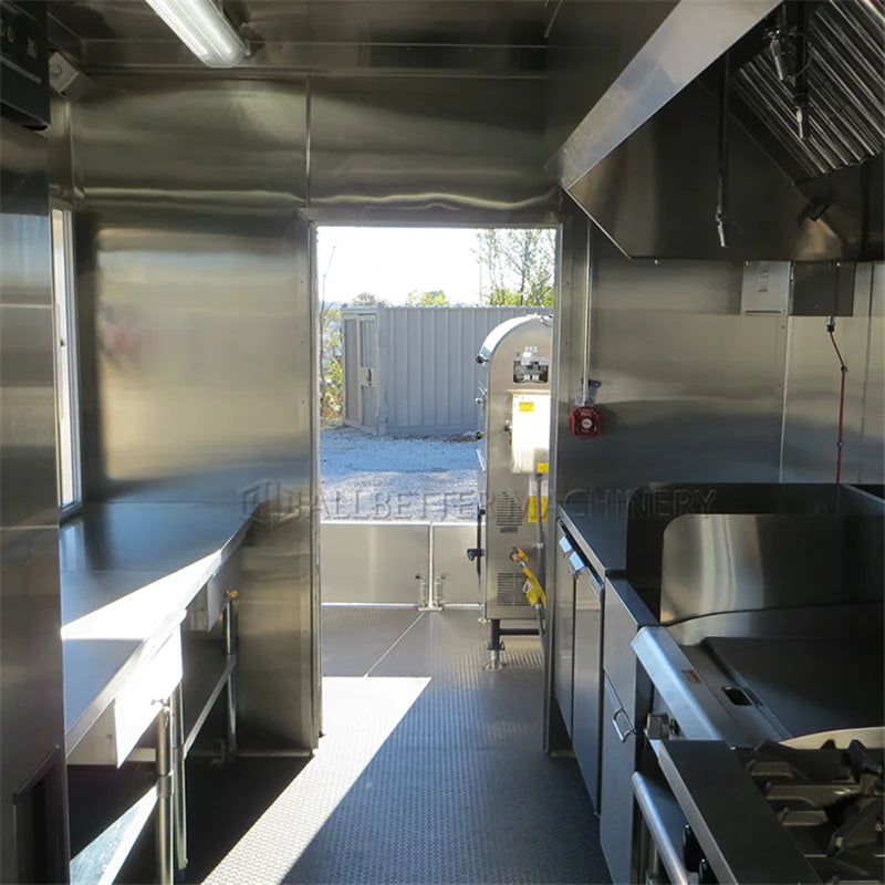Grill Food Truck Outdoor Mobile Kitchen Fully Equipment Ice Cream Cart Hot Dog Pizza BBQ Trailer Custom Food Truck Trailer