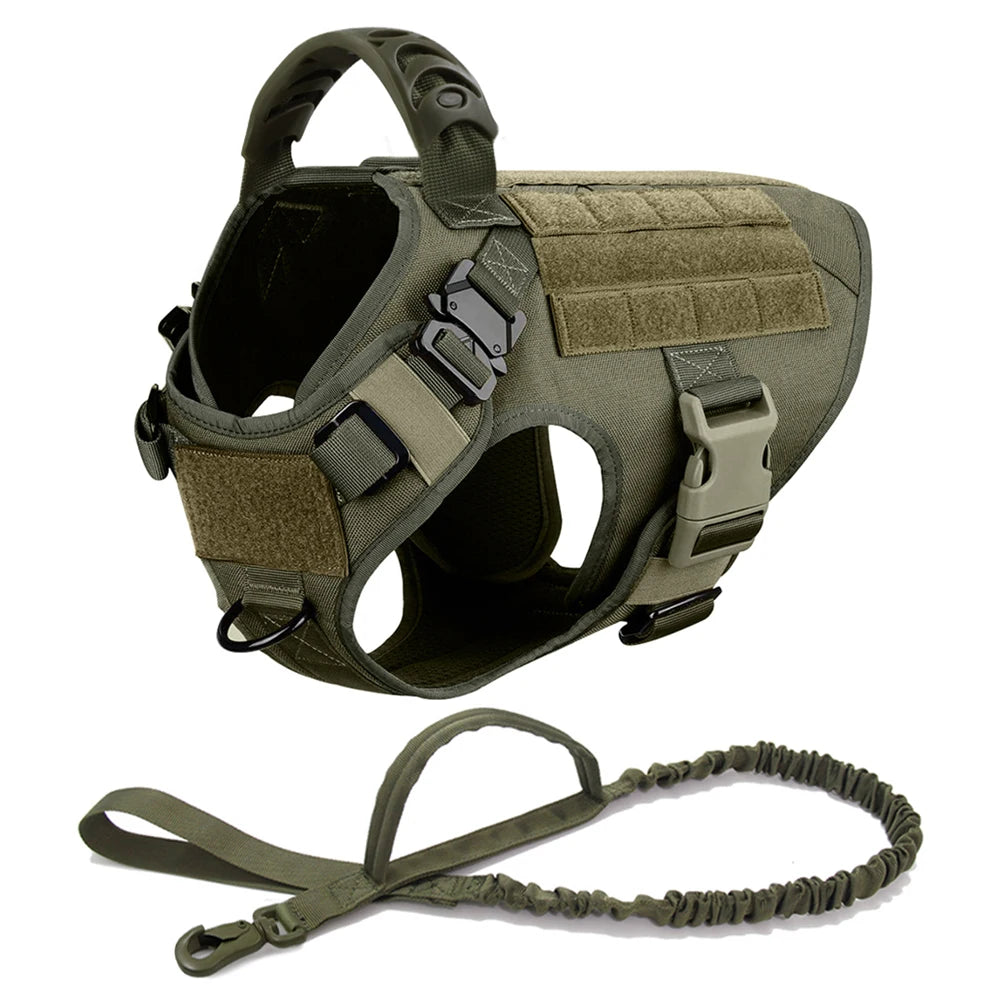 German Shepherd Malinois Large Dog Harness and Leash Set – Training Walking Vest for Medium & Large Dogs