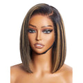 Transparent Lace Front Human Hair Wig Pre Pluck with Natural Hairline Straight Short Bob Wig 200% 1B/27 Ombre HD 13X4 13X6 