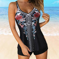 Tankini Swimsuits for Women 2024 Summer Two Piece Bathing Suits Print Sling Swim Tank Top with Shorts Beach Swimwear