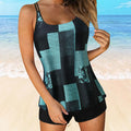 Tankini Swimsuits for Women 2024 Summer Two Piece Bathing Suits Print Sling Swim Tank Top with Shorts Beach Swimwear