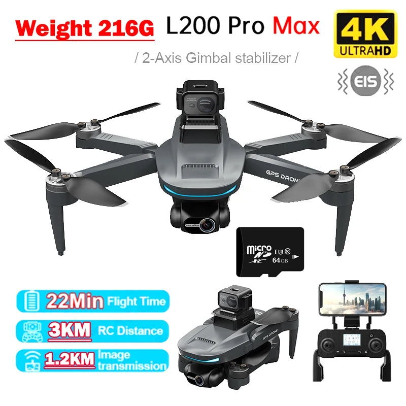 CoolTech L200 PRO/MAX Drone with GPS 4K Camera