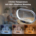 Wooden Usb Bedside Lamp Dimmable Modern Night Light with 15W Fast Wireless Charger