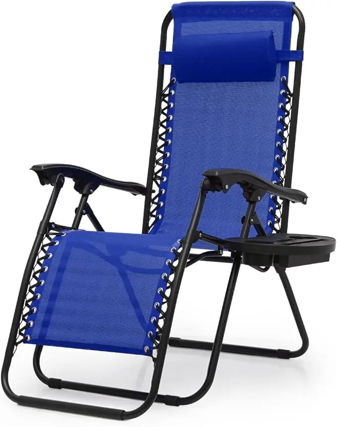 Zero Gravity Lounge Chairs, Portable Folding Reclining with Pillow for Outdoor, Patio, Beach, Camping
