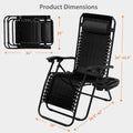 Zero Gravity Lounge Chairs, Portable Folding Reclining with Pillow for Outdoor, Patio, Beach, Camping