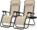 Zero Gravity Lounge Chairs, Portable Folding Reclining with Pillow for Outdoor, Patio, Beach, Camping