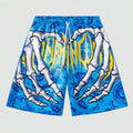 Elastic Waist Jogging Shorts, Swim Trunks, Board Shorts, Summer Beach Shorts with Hand Print, Y2K Shorts for Men, Ropa Hombre