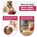 Dog Toy Bully Stick Holder Slow Feeder Ball for Small Medium Dogs