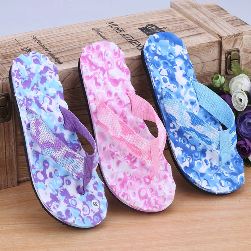 Men Flops Antiskid Camouflage Sandals Slipper for Indoor Outdoor Home Beach - Size 45(Black)