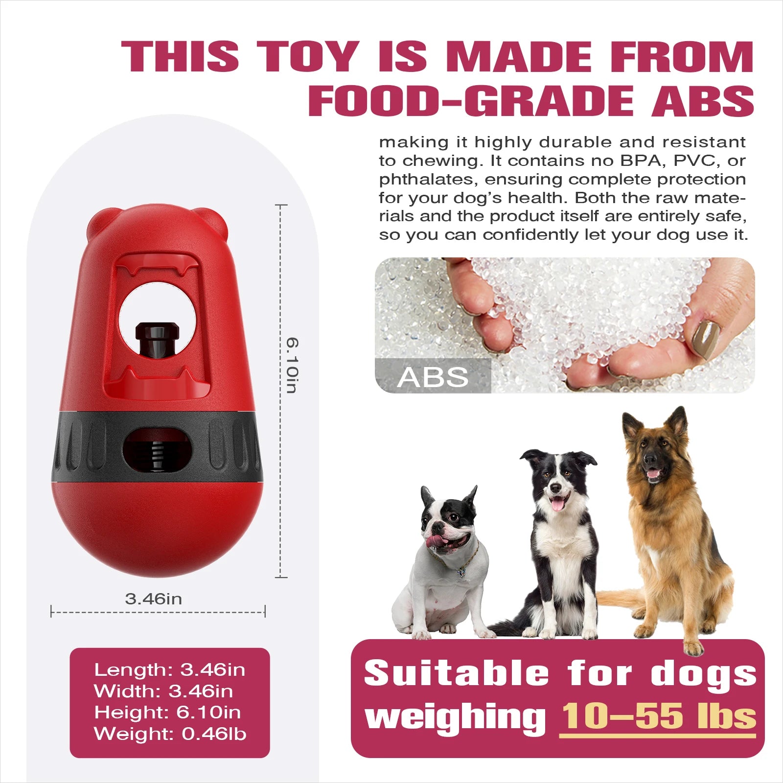 Dog Toy Bully Stick Holder Slow Feeder Ball for Small Medium Dogs