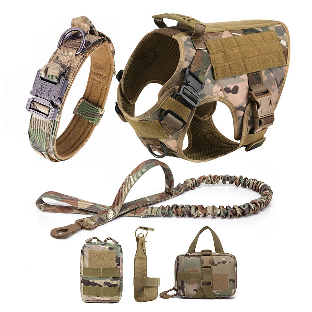 German Shepherd Malinois Large Dog Harness and Leash Set – Training Walking Vest for Medium & Large Dogs