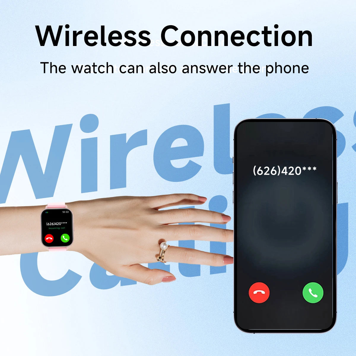 1.83 Inch HD Large Screen Smart Watch Bluetooth Call Sleep Monitoring Exercise Music Playback for Men and Women