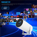Hy300 Pro Projector 4K Android 11 Dual Wifi6 260ANSI BT5.0 HD Outdoor Portable Home Cinema 1080P 1280*720P