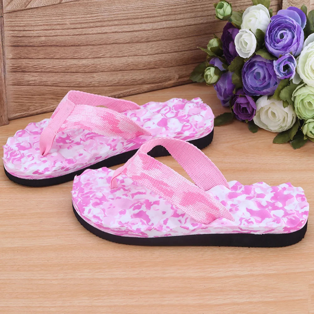 Men Flops Antiskid Camouflage Sandals Slipper for Indoor Outdoor Home Beach - Size 45(Black)