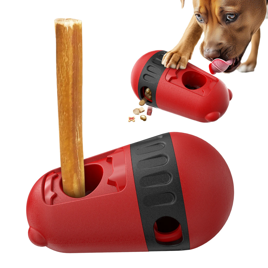 Dog Toy Bully Stick Holder Slow Feeder Ball for Small Medium Dogs