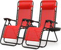 Zero Gravity Lounge Chairs, Portable Folding Reclining with Pillow for Outdoor, Patio, Beach, Camping