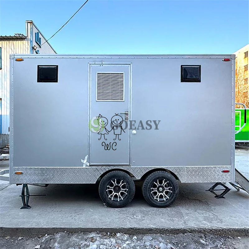 Best-Selling Luxury Restroom Trailer Mobile Luxury Bathroom Trailer Portable Toilet Trailer for Outdoor Weddings and Receptions