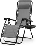 Zero Gravity Lounge Chairs, Portable Folding Reclining with Pillow for Outdoor, Patio, Beach, Camping