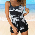 Tankini Swimsuits for Women 2024 Summer Two Piece Bathing Suits Print Sling Swim Tank Top with Shorts Beach Swimwear