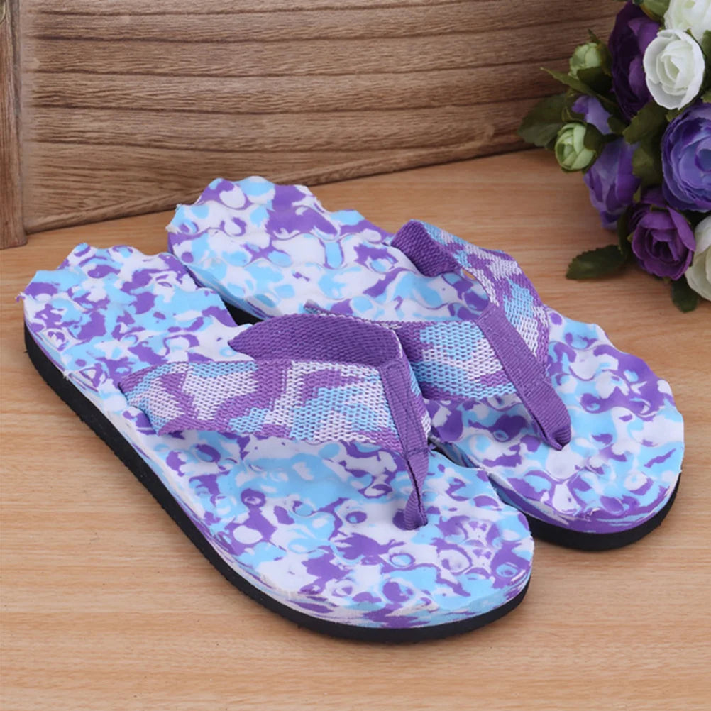 Men Flops Antiskid Camouflage Sandals Slipper for Indoor Outdoor Home Beach - Size 45(Black)