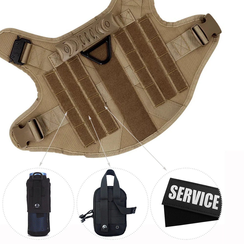 German Shepherd Malinois Large Dog Harness and Leash Set – Training Walking Vest for Medium & Large Dogs