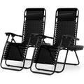 Zero Gravity Lounge Chairs, Portable Folding Reclining with Pillow for Outdoor, Patio, Beach, Camping