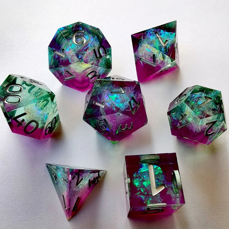 Artisan Crafted Resin DND Dice Set