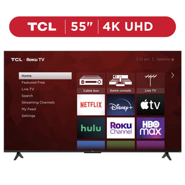 VisionMax 55" 4K UHD Smart TV - HDR & Roku Streaming