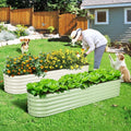 GardenFlex 9-in-1 Modular Raised Garden Bed - Olive Green Aluzinc Planter for Vegetables, Herbs & Flowers (71
