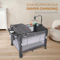 DreamNest 5-in-1 Baby Bassinet – Bedside Crib, Playpen, Changing Table for Unisex Infants