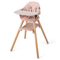 TimberTots 6-in-1 Convertible Baby Highchair - Pink Infant Feeding Chair with Removable Tray