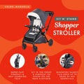 Magnolia Sit N' Stand 5-in-1 Stroller - Shopper with Canopy & Basket