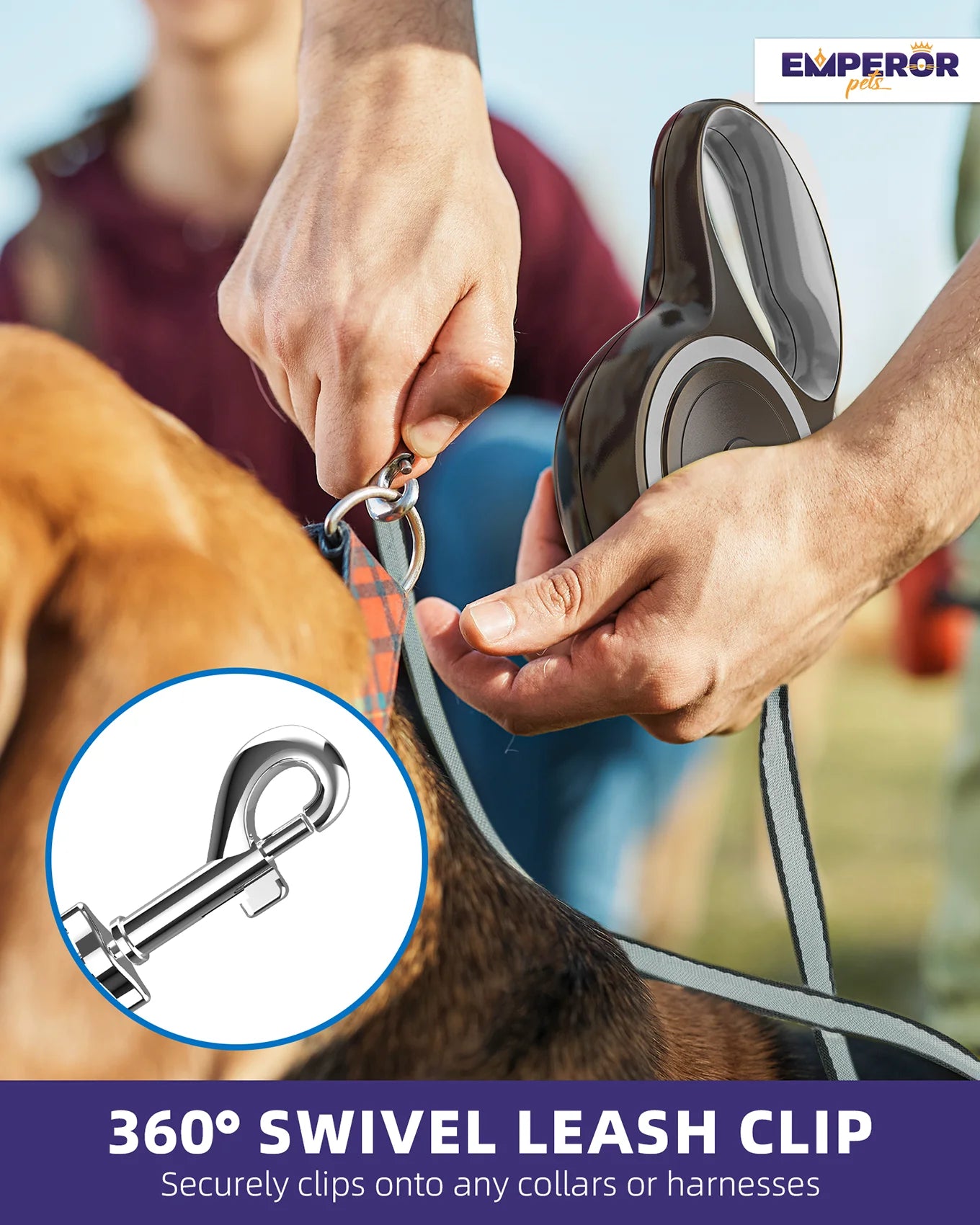FlexiPaws 16Ft Heavy Duty Retractable Dog Leash for Large Dogs up to 110lbs - GY16