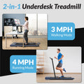 StrideFit Electric Walking Desk Treadmill - Blue, 400 Lb Capacity