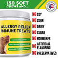PawfectChew Dog Allergy Relief – Omega 3 Salmon Oil, Probiotics, Colostrum & Skin Support – 150 Chews Made in USA