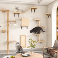 Damyanti Luxe Wall-Mounted Cat Tree - 6-Tier Shelved Climbing Center for Cats