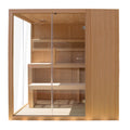 STHE4INNY Canadian Hemlock 4-6 Person Indoor Sauna - Wet & Dry with 4.5 Kw Heater