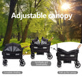 DualRide Wagon Stroller - Lightweight Folding Push-Pull Stroller for Kids & Cargo with Canopy