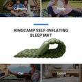EverRest Inflatable Sleeping Pad with Foot Pump & Pillow – Durable, Compact Mattress for Camping & Hiking – Olive