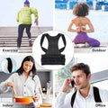 Posture Corrector for Women and Men, Adjustable Breathable Back Straightener, Upper Back Brace for Clavicle Support and Providing Pain Relief from Neck, Back & Shoulder Black L