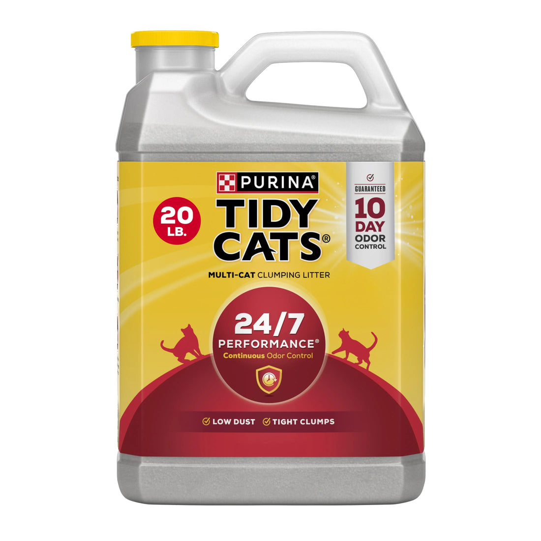 Purina 24/7 Clumping Cat Litter - Low Dust & Deodorizing, 20 Lb. Jug for Clean Homes