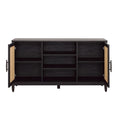 Springwood Cane Media Console - Charcoal TV Stand for TVs Up to 65
