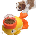 Yellow Duck-Shaped Durable Dog Treat Dispenser Puzzle Toy for Training