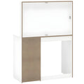 Elegance Vanity Desk with Spacious Mirror & 5 Drawers - White for Bedroom or Dressing Room